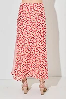 Cherry Print Maxi Skirt