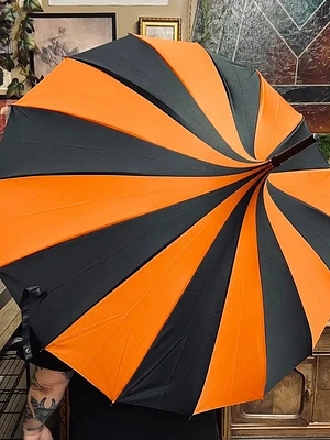 Black And Orange Umbrella