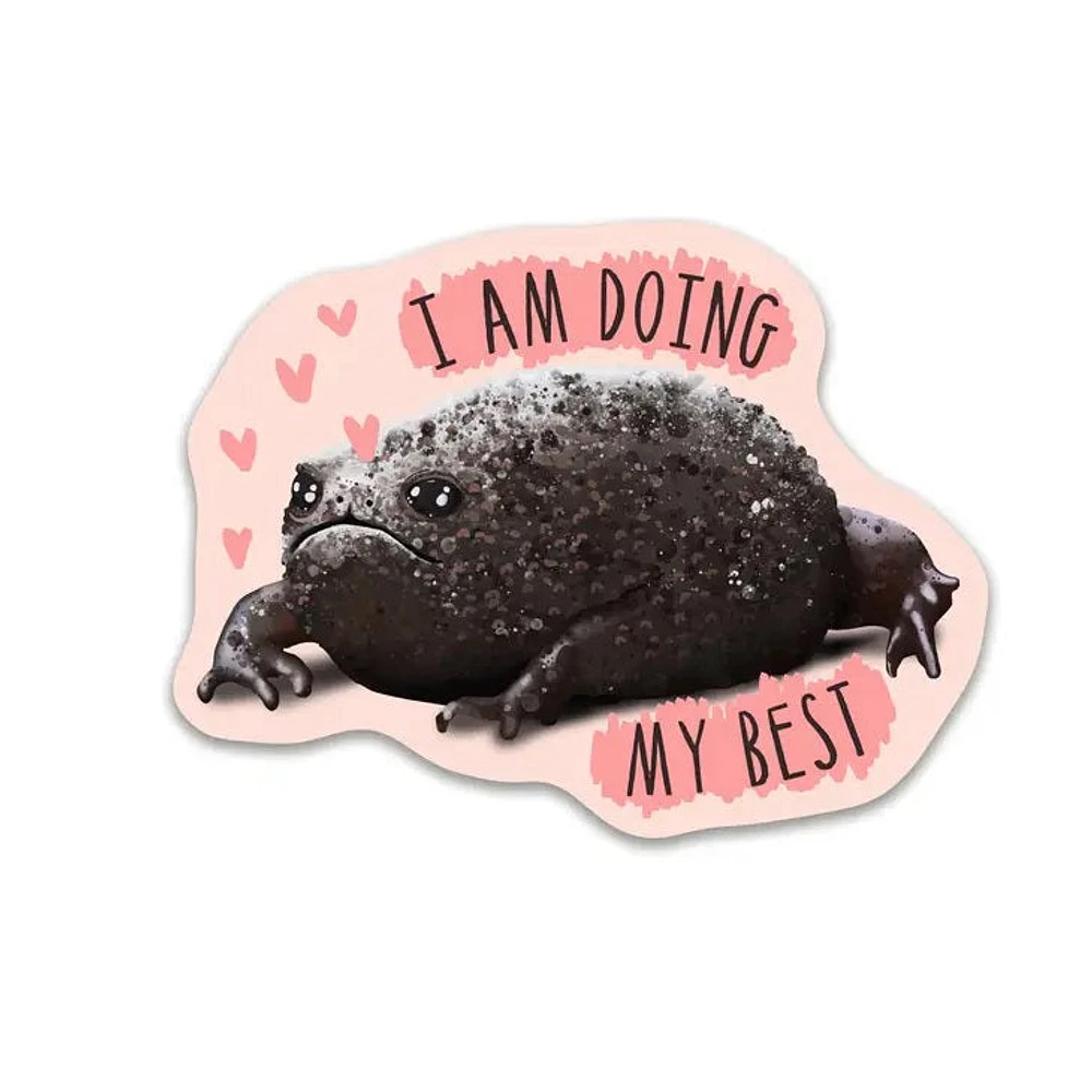 Black Rain Frog Sticker