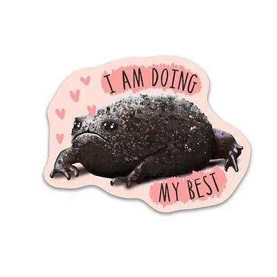 Black Rain Frog Sticker