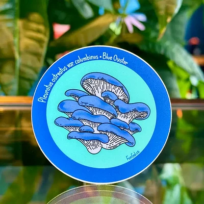Blue Oyster Mushroom Sticker