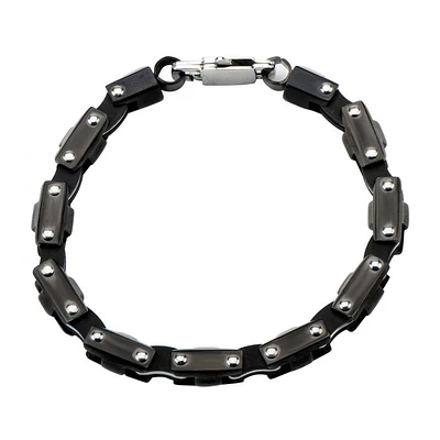 Black IP Motor Chain Bracelet