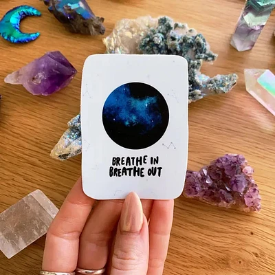 Breathe In Breathe Out Vinyl Sticker