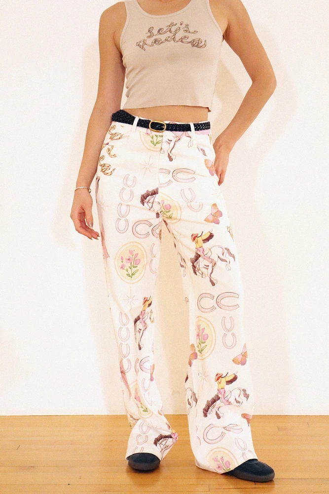 Western Wide Leg Pants