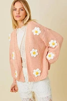 Knit Cardigan W Bubble Sleeve