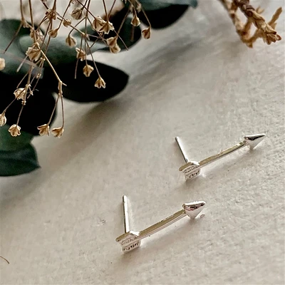 Bullseye Arrow Stud Earring Silver