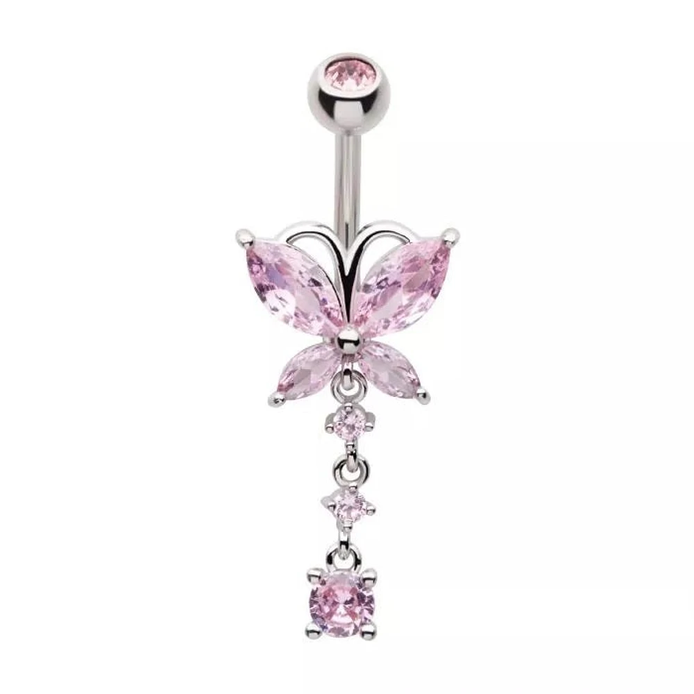 Butterfly 3 Prong Gem Dangle