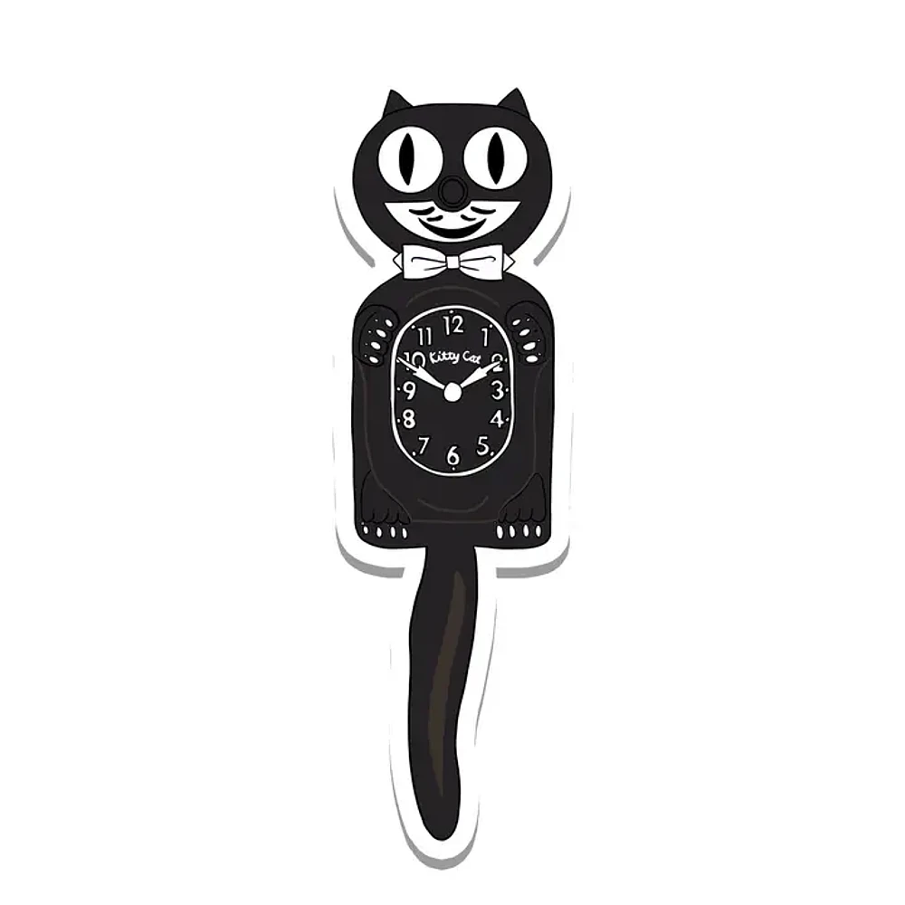 Cat Clock Retro Sticker