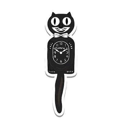 Cat Clock Retro Sticker