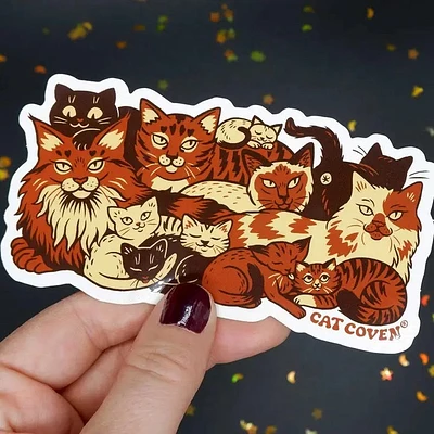 Clutter of Cats - Vinyl Sticker