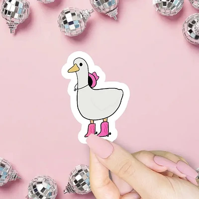 Cowgirl Duck Sticker