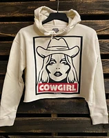 Sweat à capuche court Cowgirl