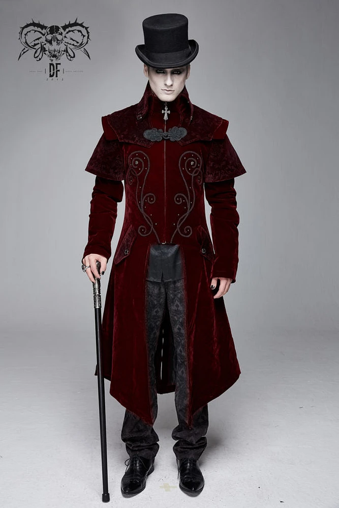 Manteau d'hiver gothique rouge Plus