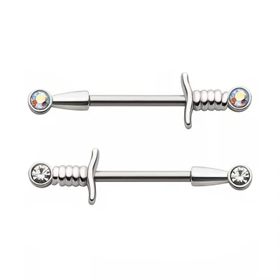 Dague Bez Gem Nipple Barbell