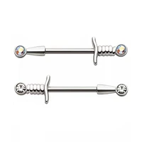 Dague Bez Gem Nipple Barbell