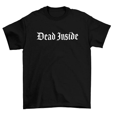 Black Dead Inside Tshirt With Write Writing