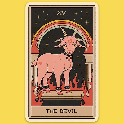 Devil Tarot Card Sticker