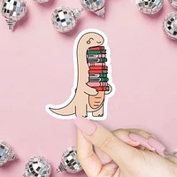 Dinosaur With Books Sticker