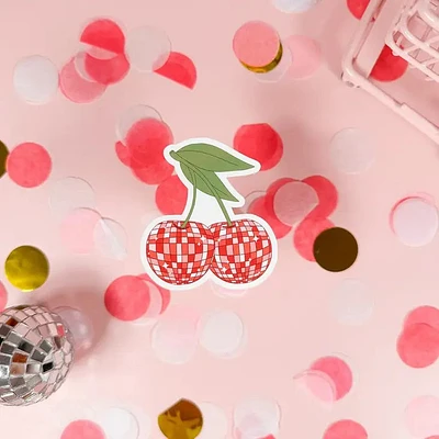 Disco Cherries Vinyl Sticker