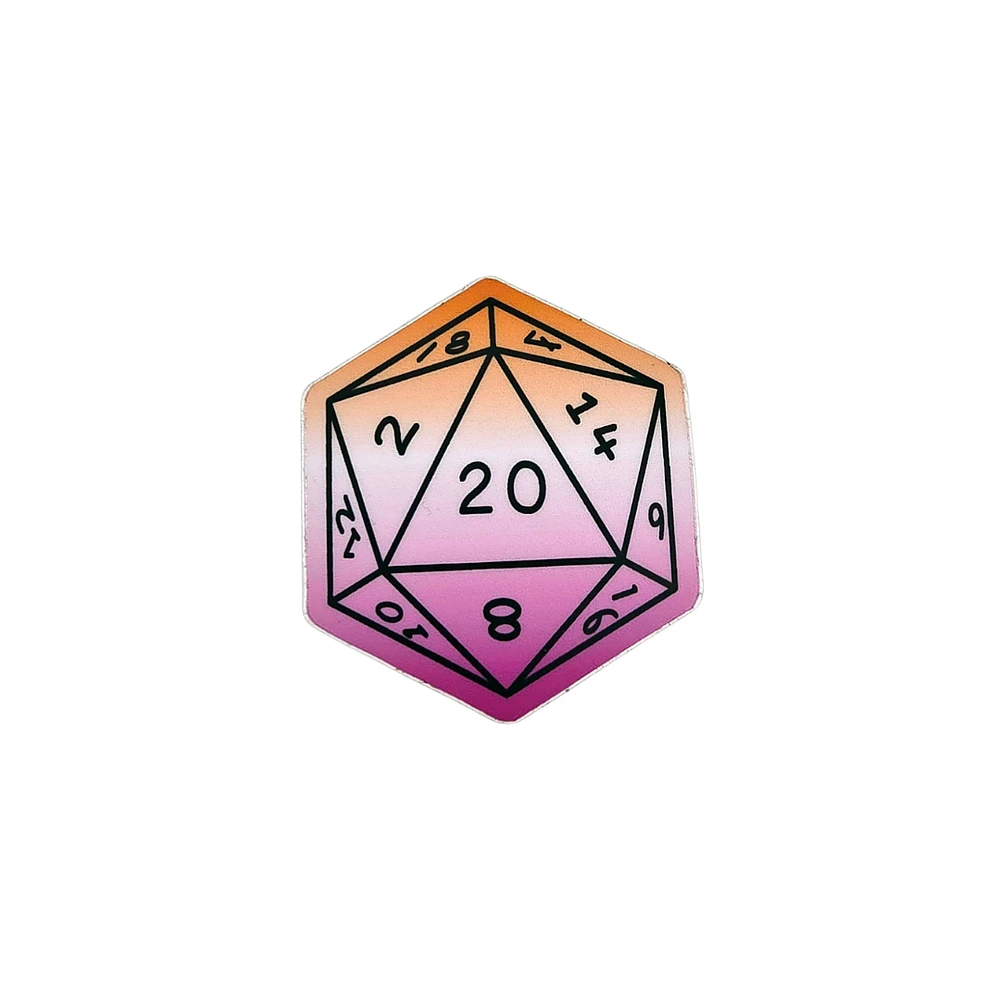 Lesbian DND Dice Vinyl Sticker