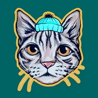 Doug The Girl Cat Vinyl Sticker