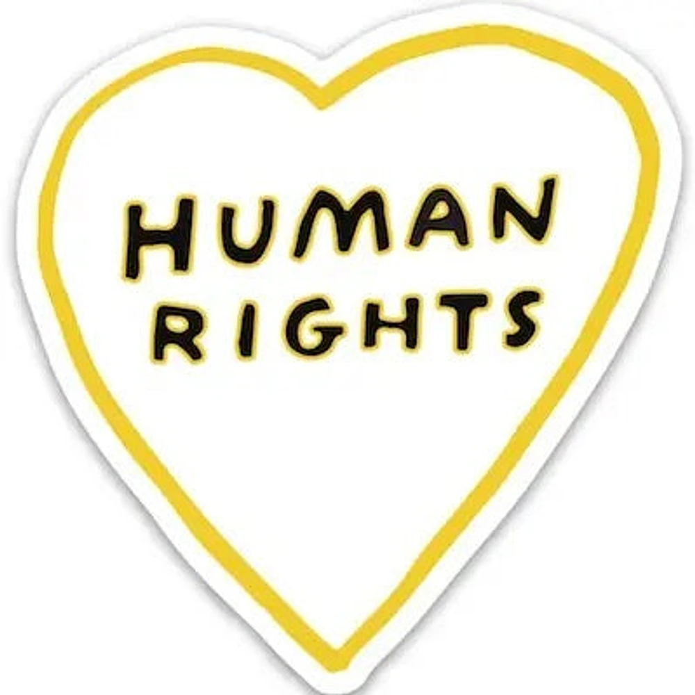 Human Rights Heart Sticker