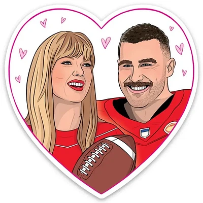 Taylor & Travis Heart Sticker