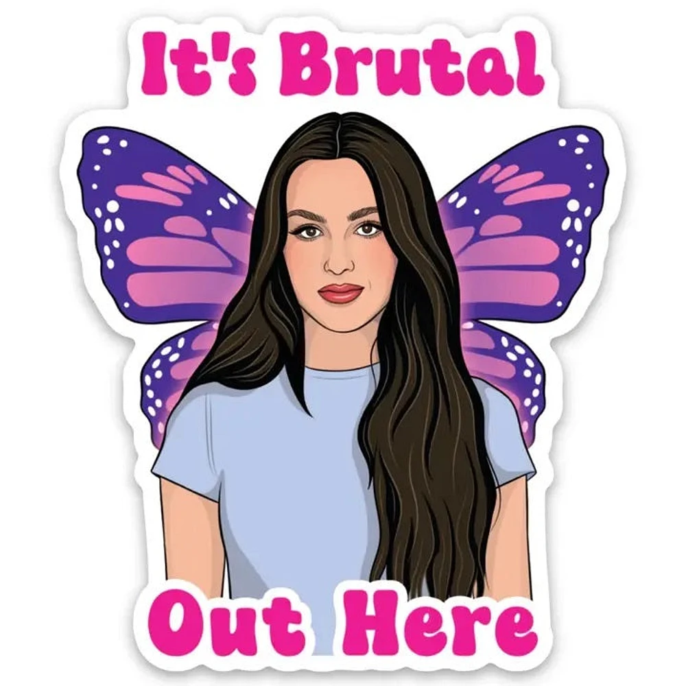 Olivia Its Brutal Out Here Sticker