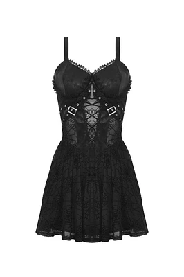 Spider Mesh See Through Strap Dress