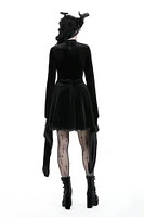 Spider Web Bell Slv Velvet Dress