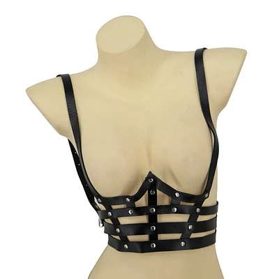 Leatherette Under Chest Harness