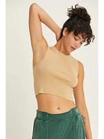 Ribbed Kint Cropped Tank Top