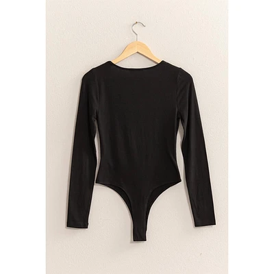 Square Neck Long Sleeve Bodysuit