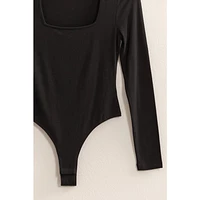 Square Neck Long Sleeve Bodysuit