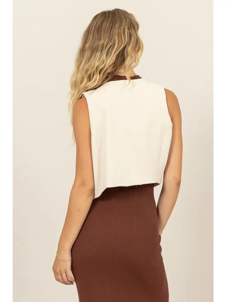Tailored Button Down Vest