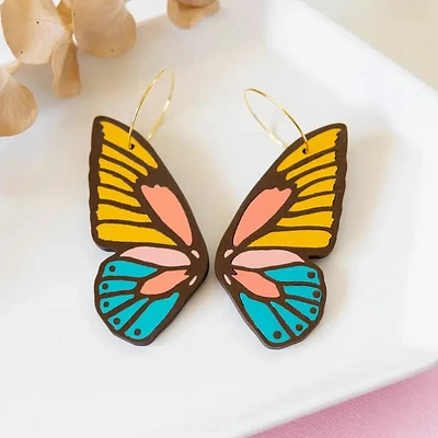 70'S BUTTERFLY WING EARRINGS