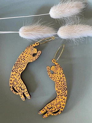 PENDIENTES ARO LEOPARDO