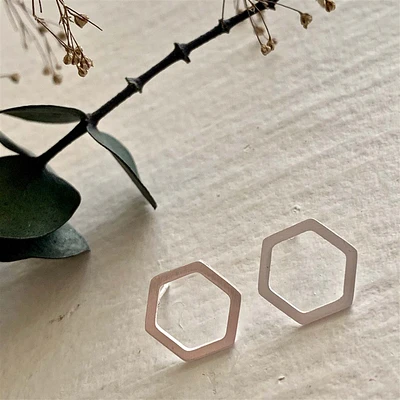 Koffka Hexagon Stud Earrings