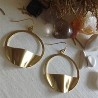 Pnemua Abstract Hoop Earrings Brass