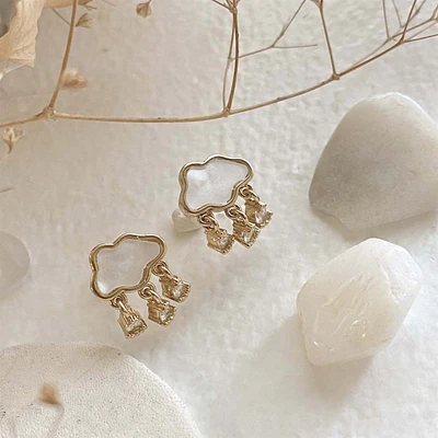 Boucles d'oreilles nuage en nacre Wilhelm