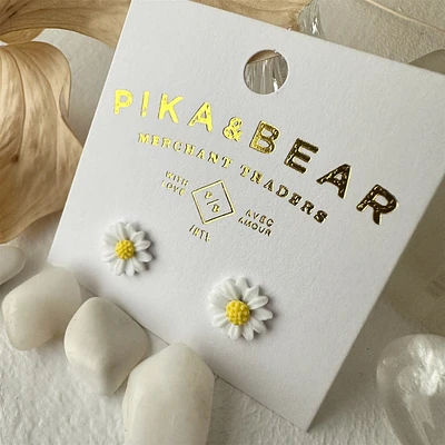 Bellis Porcelain Daisy Stud Earrings