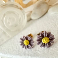 Pendientes tipo margarita de porcelana Bellis