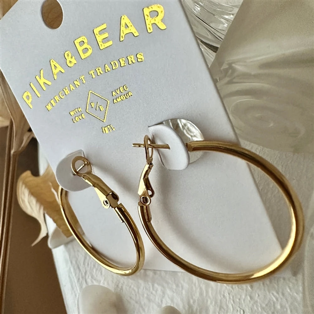 Dave Classic Hoop Earrings Gold