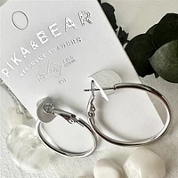 Dave Classic Hoop Earrings Silver