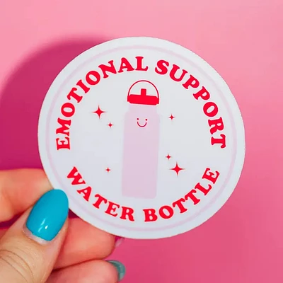 Emotional Support Water Bottle Sticker