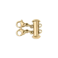 18K Gold Pvd Row Layering Necklace Magnetic Clasp