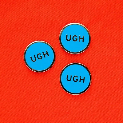 Ugh Blue Enamel Pin