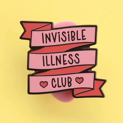 Invisable Illness Club Ribbon Pin