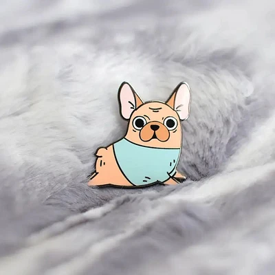 Beige French Buldog Pin