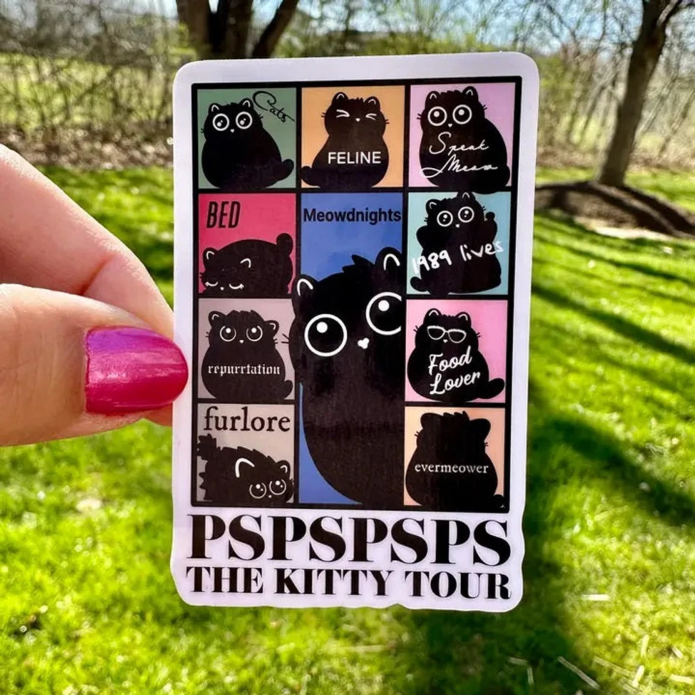 The Eras Tour Cat Sticker